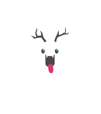 Funny Deer model gri pe tricou