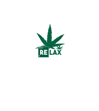 Relax Cannabis model negru pe tricou
