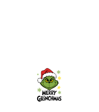 Merry Grinchmas Alb model negru pe tricou
