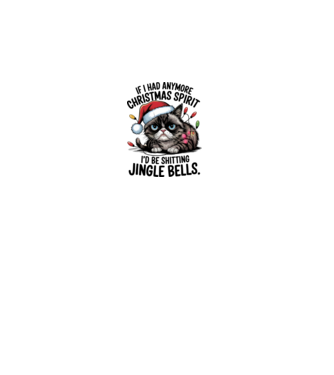 Christmas Spirit Grumpy Cat Alb model alb pe tricou