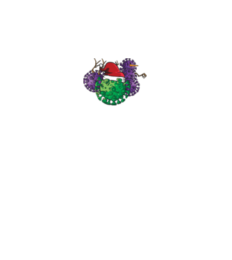 Christmas Covid model alb pe tricou