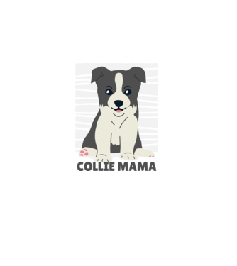 Border Collie Mamă model negru pe tricou