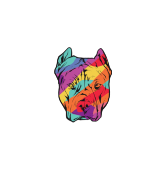 Cap colorat Pitbull model alb pe tricou