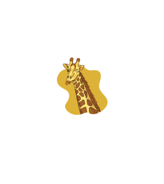 Girafă amuzantă model alb/roșu pe tricou