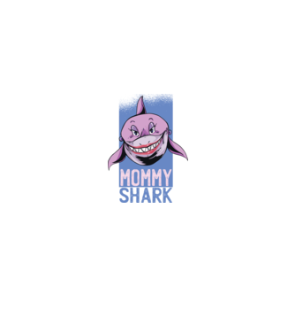 Mommy Shark tricou pentru mama model negru pe tricou