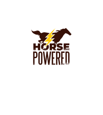 Horse Powered Cal-putere tricou călăreț model gri pe tricou