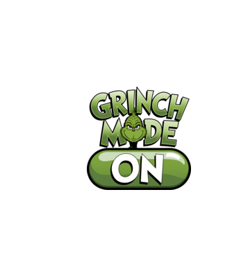 Grinch mode ON model negru pe tricou
