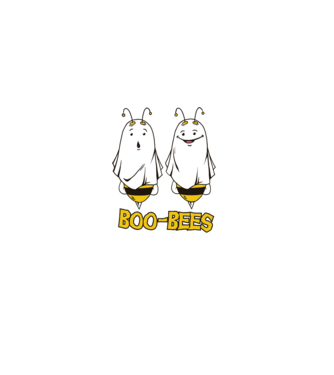 Boo Bees - Albine fantomă Halloween model gri pe tricou
