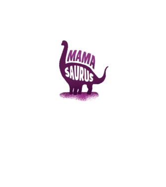 Mamasaurus model alb pe tricou