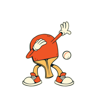 Ping Pong DAB model alb pe tricou