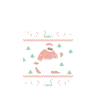 Ugly Sweater Yeti model alb pe tricou