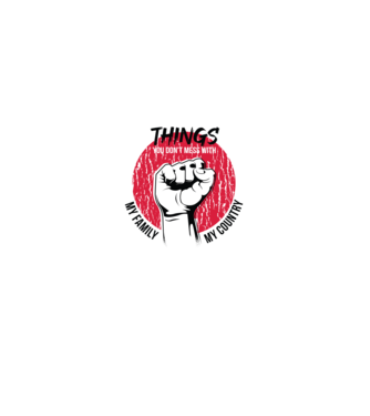 3 lucruri de care să nu te legi: Familia mea, țara mea și libertatea mea model gri pe tricou