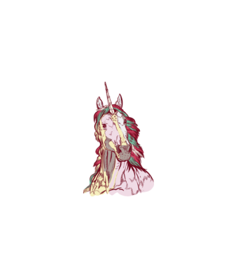 Unicorn colorat model negru pe tricou