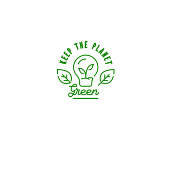 Keep The Planet Green - Ziua Pământului model alb pe tricou