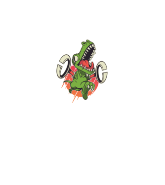 Dinozaur T-rex model alb pe tricou