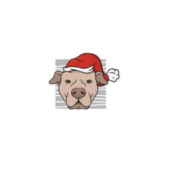Pitbull de Crăciun model verde pe tricou