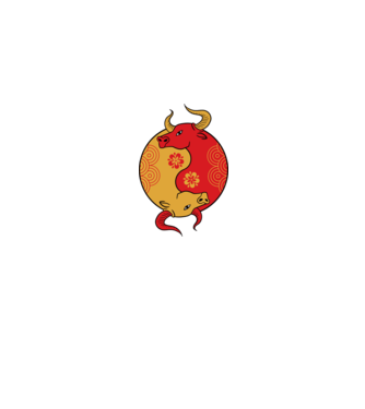 Bivol Yin Yang model gri pe tricou