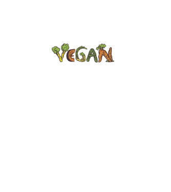 Inscripție legume vegan model alb pe tricou