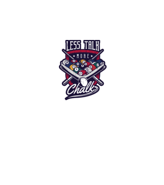 Less Talk More Chalk Billiard model alb pe tricou