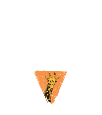 Girafă cool model alb pe tricou