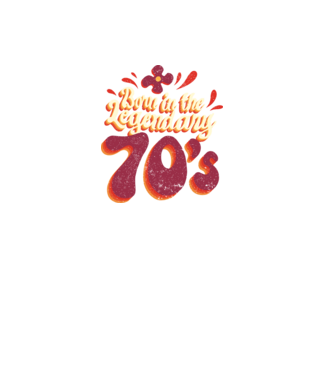 'Born in the Legendary 70''s' model negru pe tricou