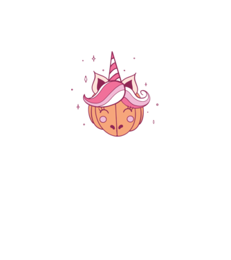 Unicorn Dovleac model nisipiu pe tricou