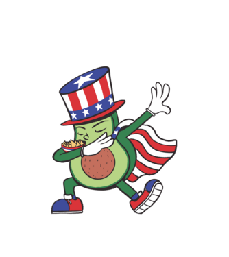 SUA Avocado DAB model alb pe tricou