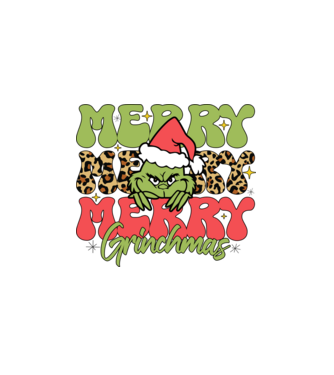 Merry Grinchmas model alb pe tricou