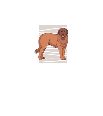 Câine ciobănesc Leonberg model negru pe tricou