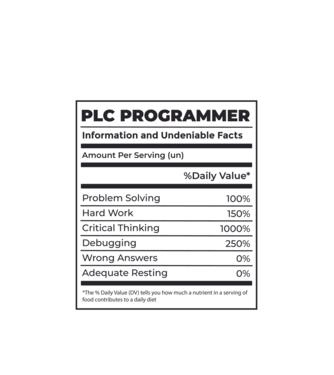 Programator PLC model alb pe tricou