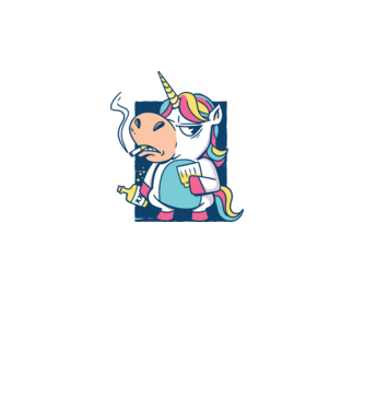 Unicorn rebel model turcoaz pe tricou