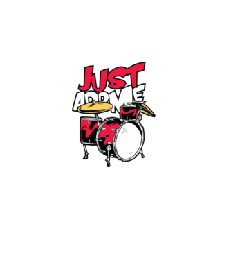 Just add me Drums model albastru deschis pe tricou