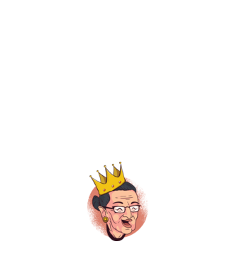 Ruth Bader Ginsburg model alb pe tricou