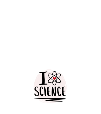 I Love Science știință model negru pe tricou