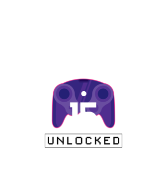 Level 15 Unlocked Gamer Birthday model negru pe tricou
