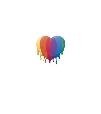 LGBTQ Inimă model negru pe tricou
