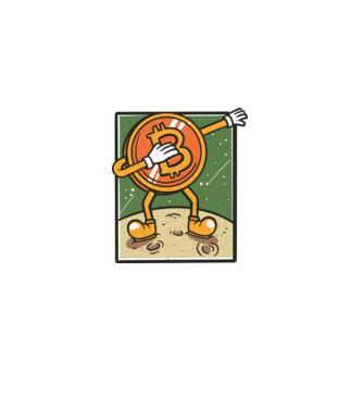 Bitcoin DAB model alb pe tricou