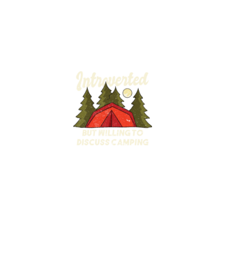 Camping Introvertit model negru pe tricou