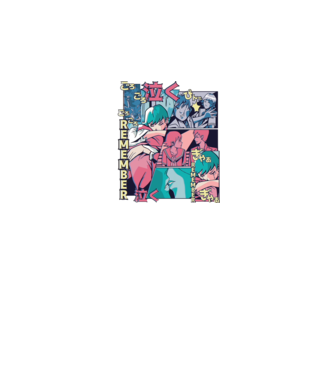 Anime Vaporwave benzi desenate model alb pe tricou