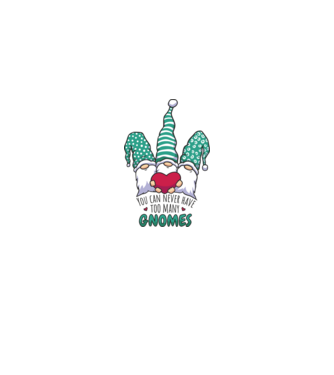You can never have too many Gnomes model alb/roșu pe tricou