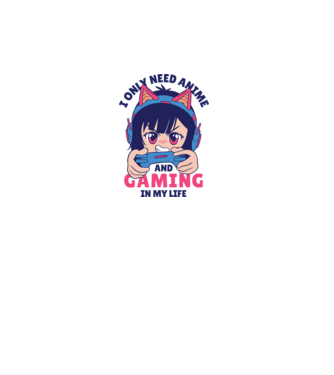 Am nevoie doar de Anime și Jocuri model alb pe tricou