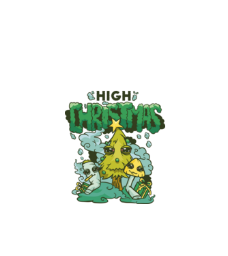 Crăciun drogat model negru pe tricou