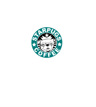 Starpugs Coffee model negru pe tricou