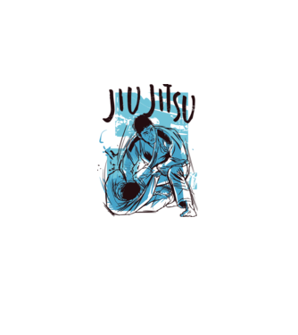 Jiu Jitsu model alb pe tricou