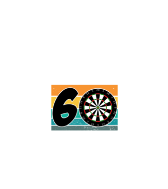 'I''m not 60 I''m triple 20 darts birthday' model negru pe tricou