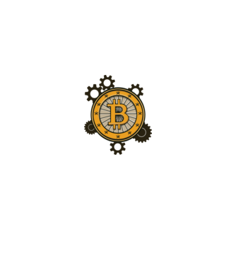 Mecanică Bitcoin model alb pe tricou