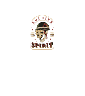 Soldat Craniu model negru pe tricou