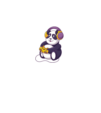 Gamer Panda model gri pe tricou
