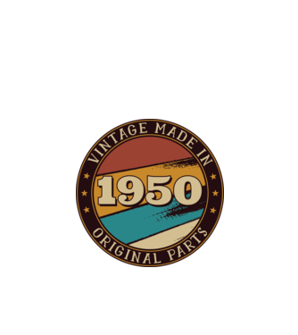 Vintage Made in 1950 Original Parts Retro Birthday model negru pe tricou