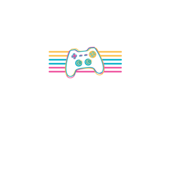 Gamer Controler Retro model negru pe tricou